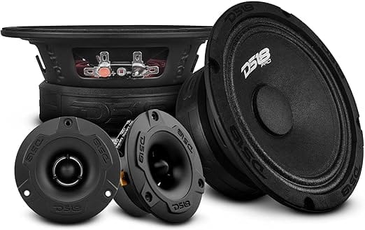 Kit DS18 PRO-GM6.4PK alto-falantes de médio grave e tweeters de alumínio"