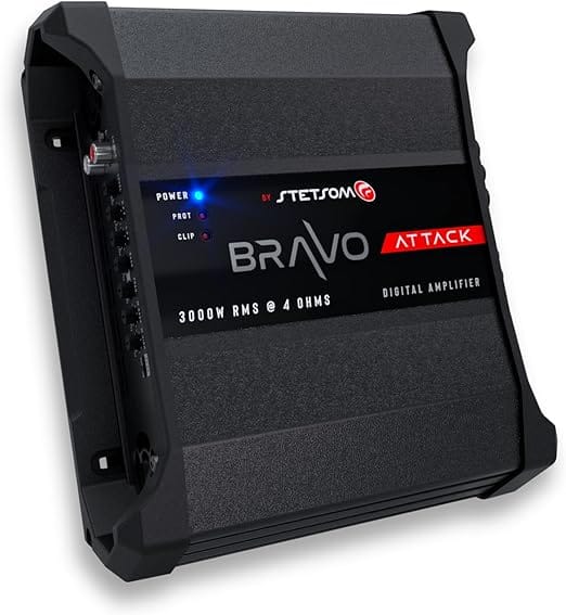 Amplificador Stetsom Bravo Attack 3000.1 4 Ohms 3000W RMS