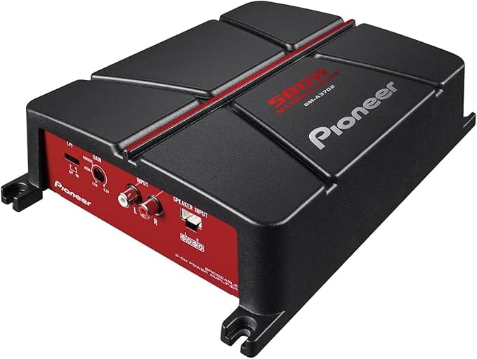 Amplificador automotivo Pioneer GM-A3702 2 canais 500W classe A/B para som de carro