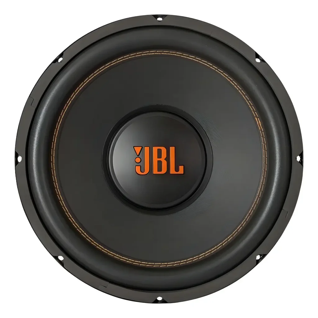 Caixa de som automotiva montada com componentes JBL